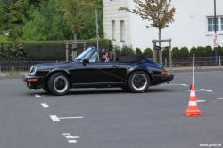 Oldtimerfreunde Zülpich - Saisoneroeffnung 2014 - Sonderprüfung 2 ... schnellstmöglich mit angebundenen Seil so genau im Kreis fahren - ohne das der Schlüssel den Boden berührt